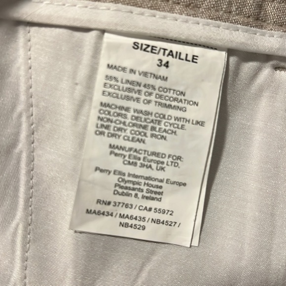 NWT PERRY ELLIS LINEN COTTON BLEND SHORTS RETAIL $69.50 - Picture 6 of 8